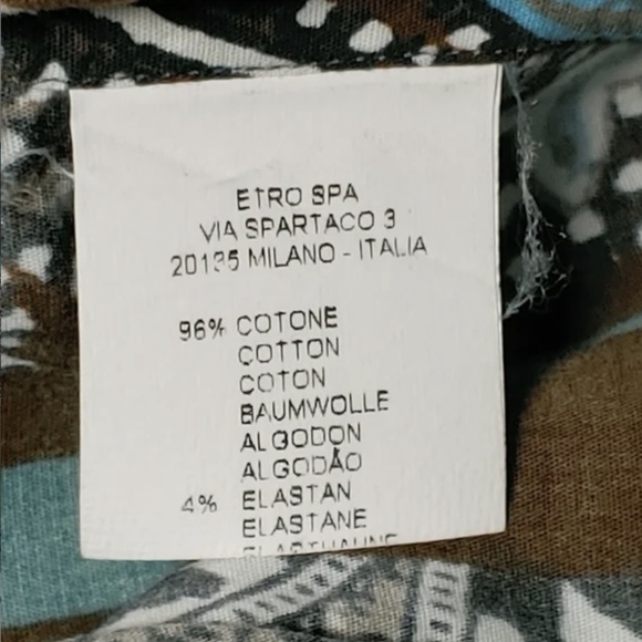 Etro | Made in Italy Patchwork Print Button Front Blouse, Sz 6 ♥ Like new! - Picture 9 of 11